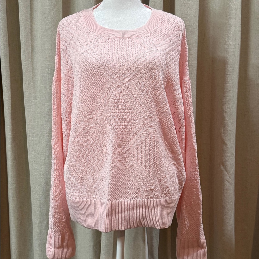 Express Light Pink Crew Neck Sweater